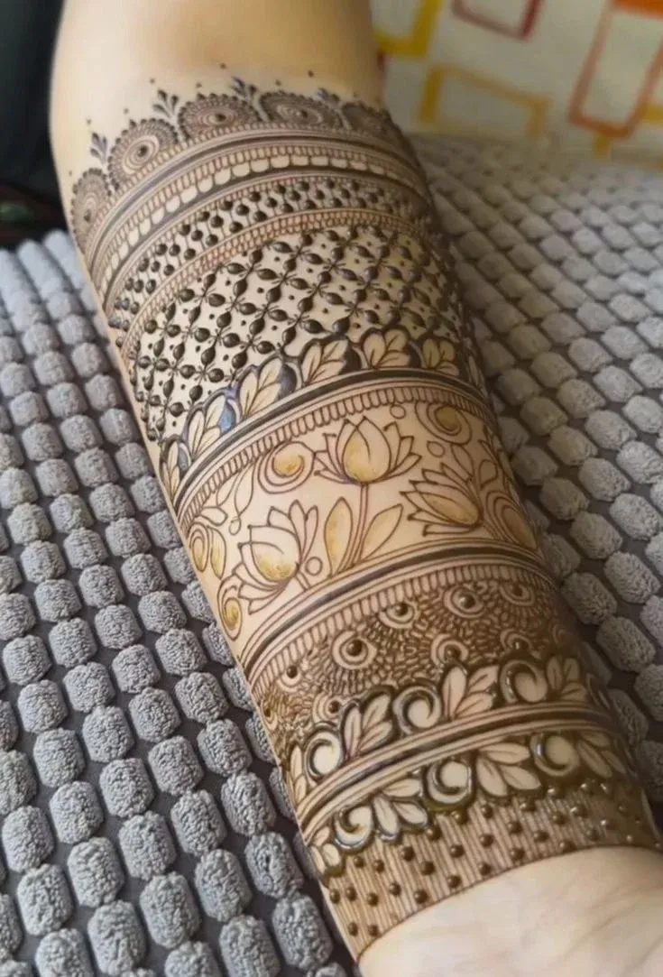 Floral Mehndi Design for Front Hand idea