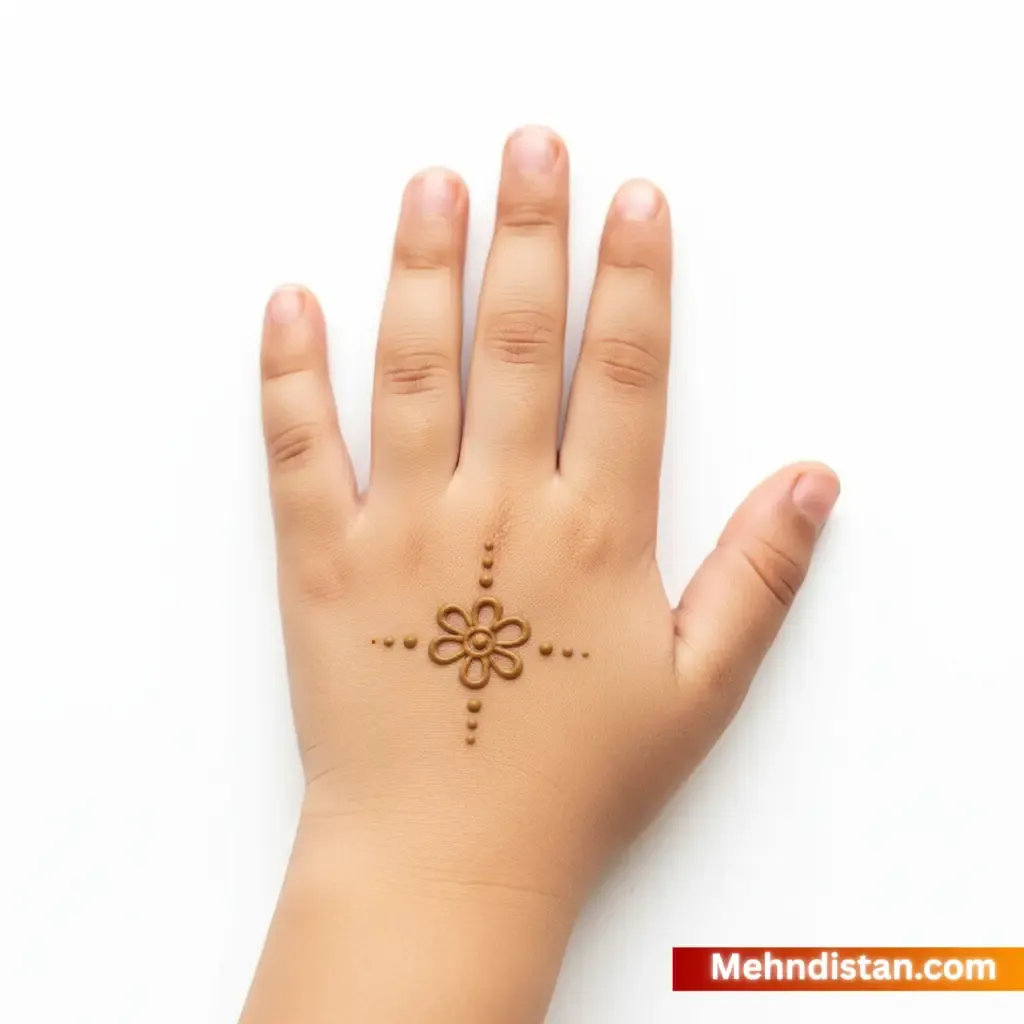 Girl Mehndi Design idea for kids