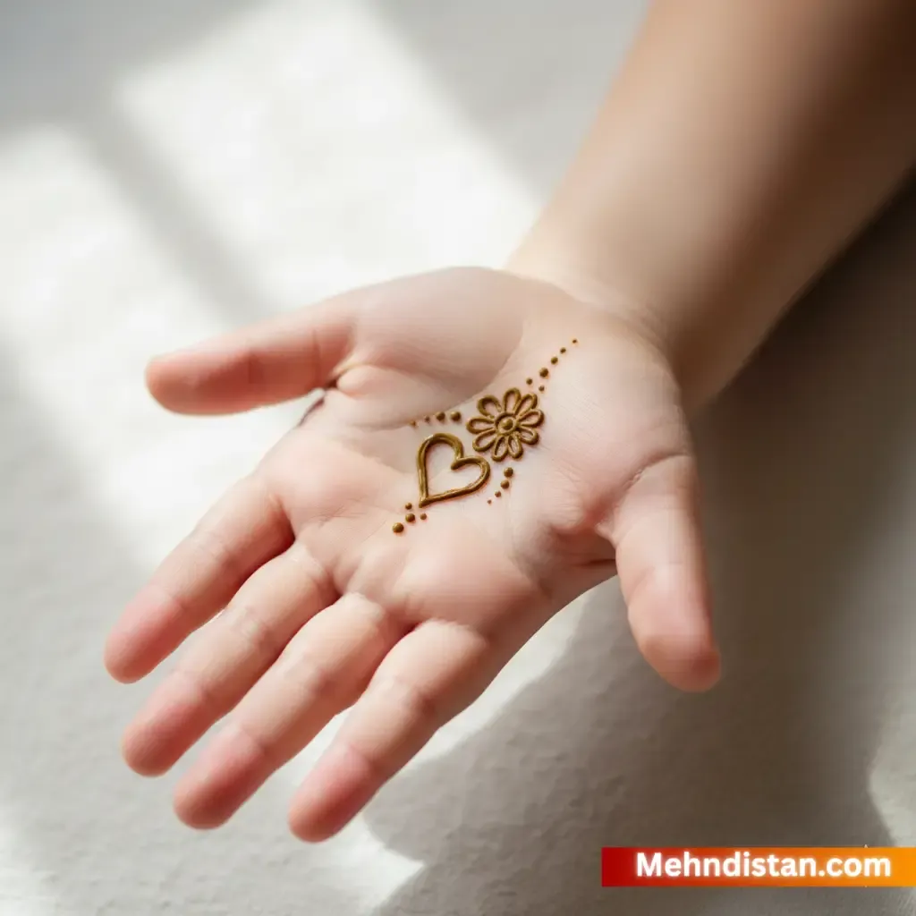 Girl Mehndi Design idea for kids