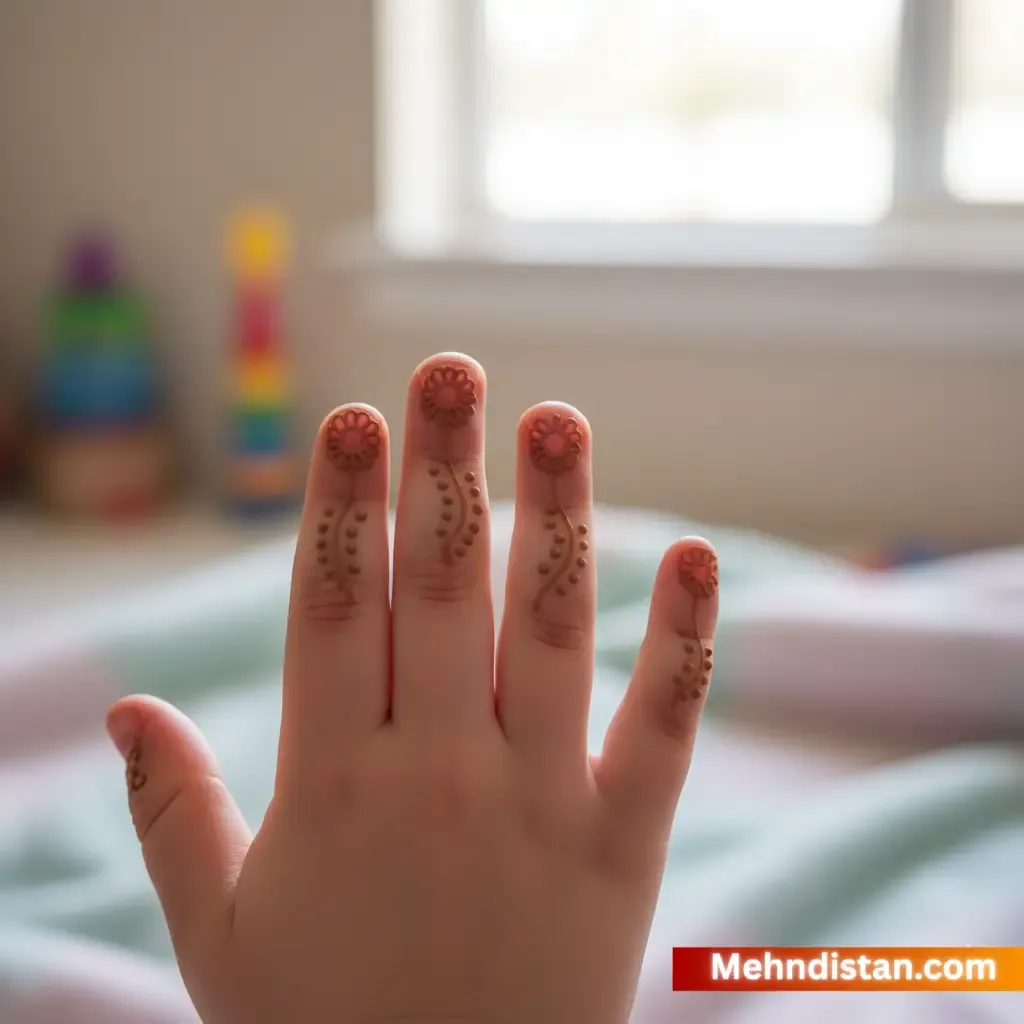 Girl Mehndi Design idea for kids