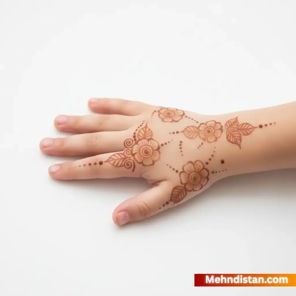 Girl Mehndi Design idea for kids
