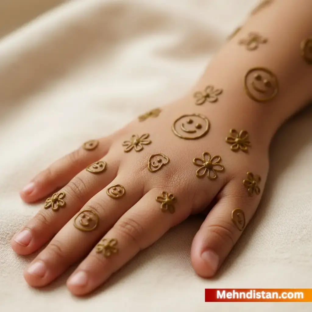 Girl Mehndi Design idea easy