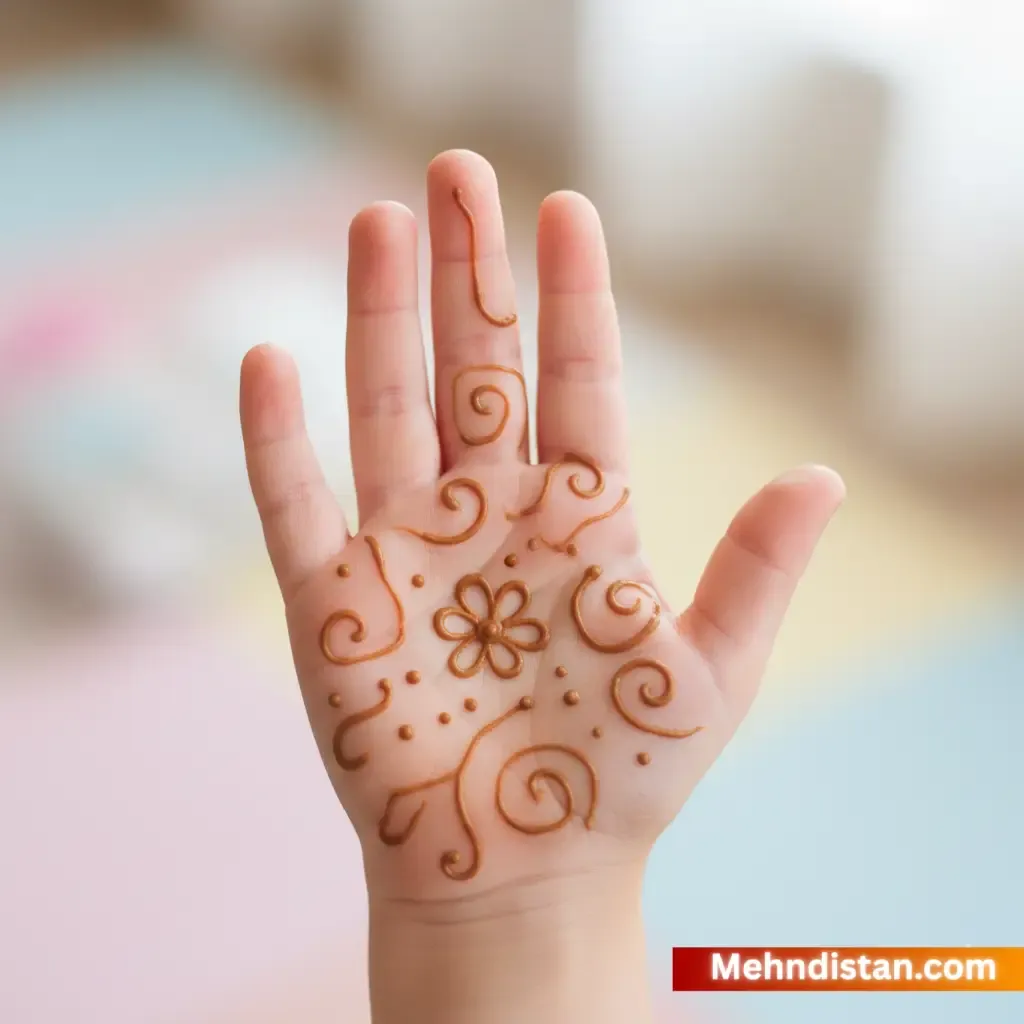 Girl Mehndi Design idea easy