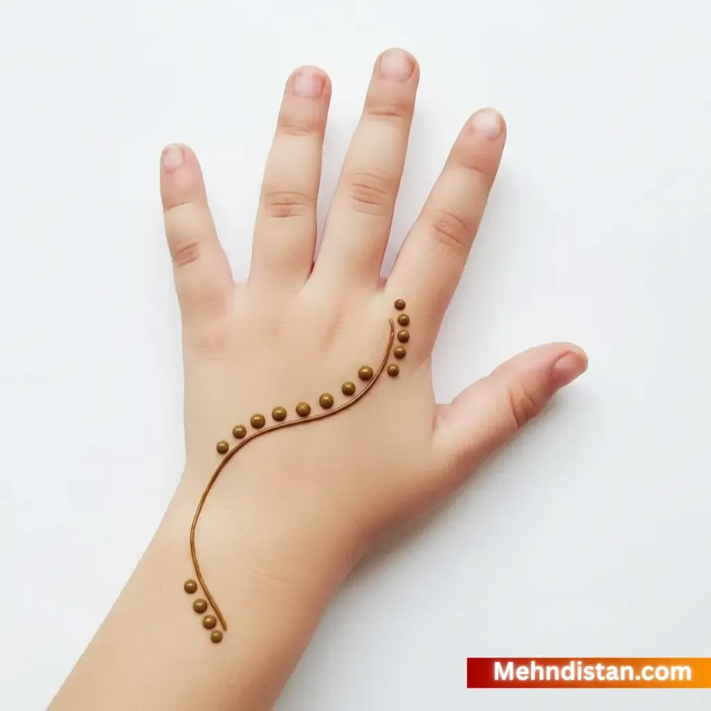 Girl Mehndi Design idea easy