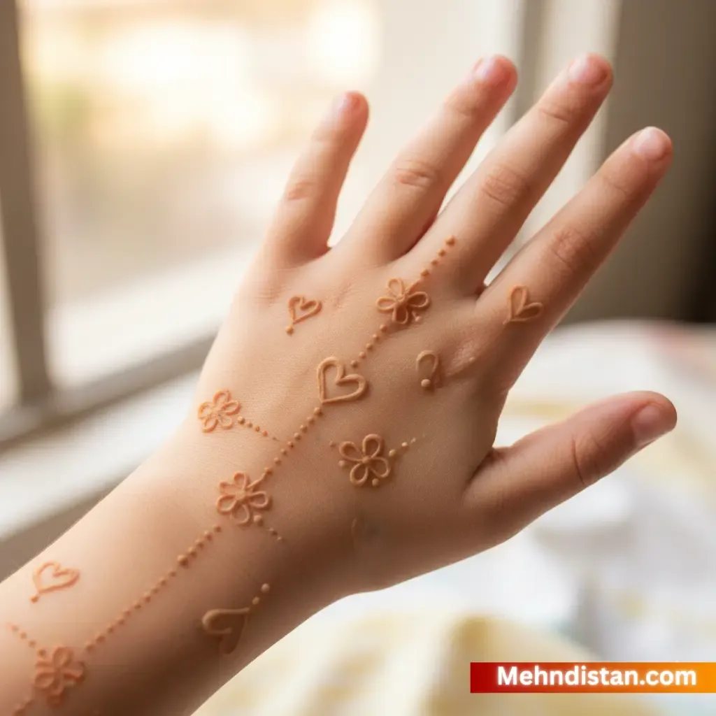 Girl Mehndi Design idea easy