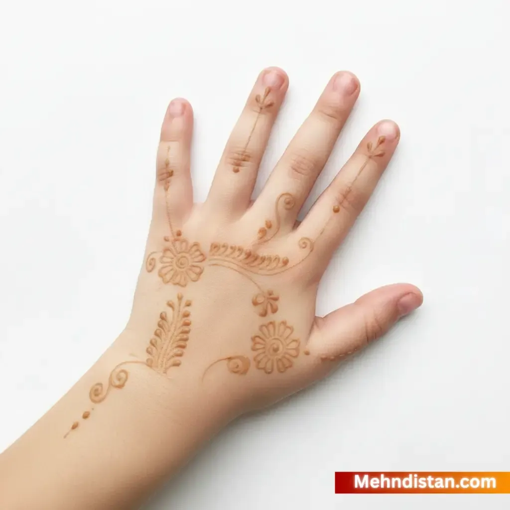 Girl Mehndi Design idea easy