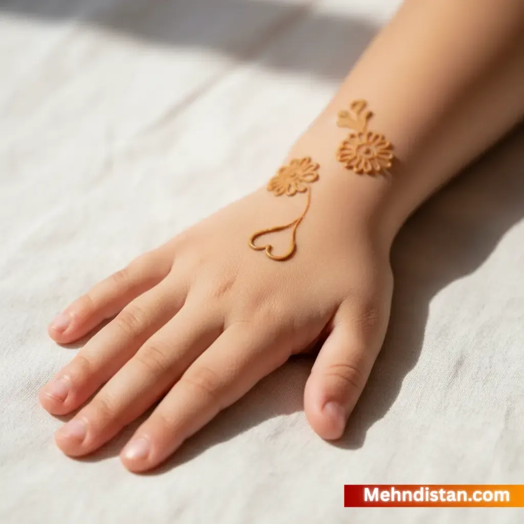 Girl Mehndi Design idea front hand