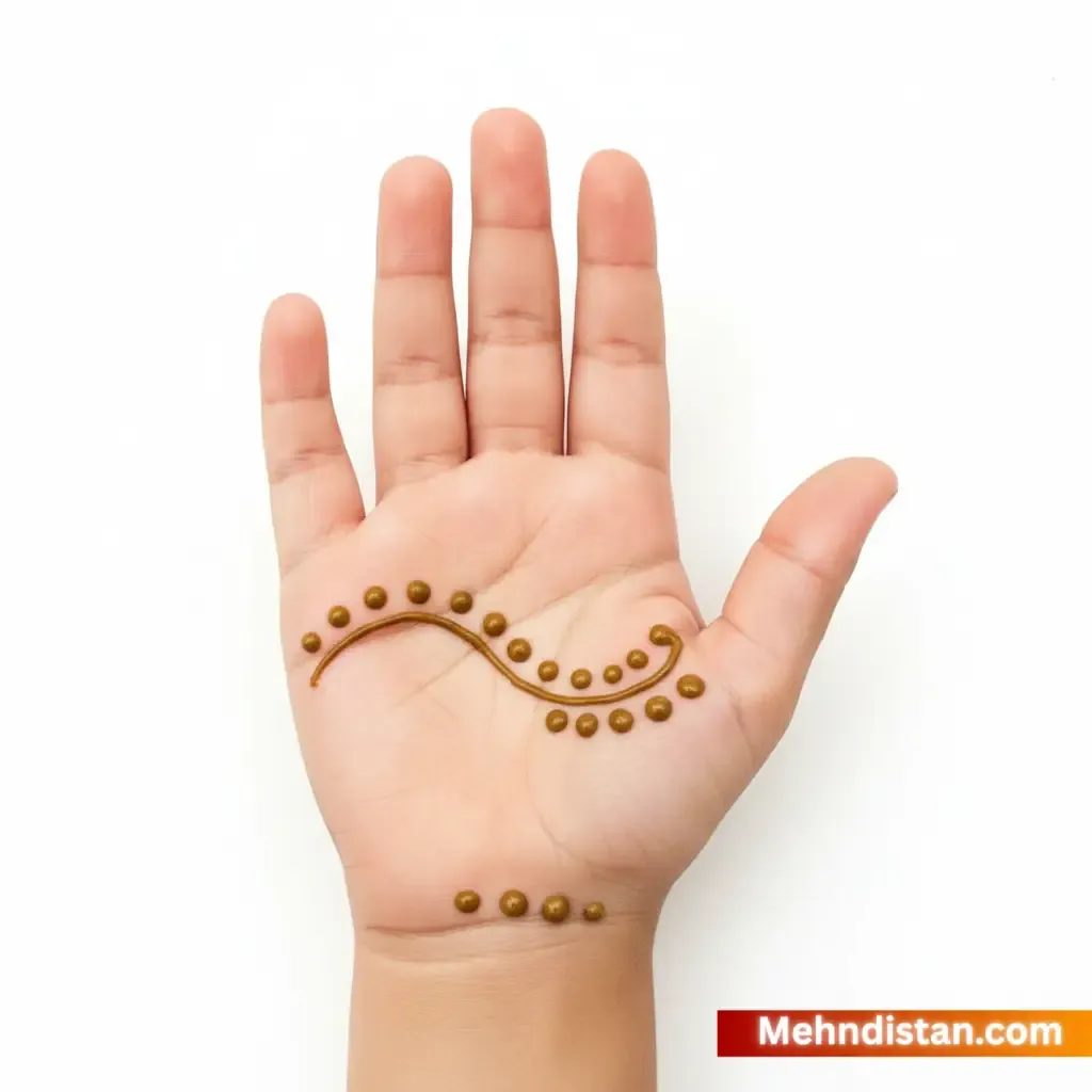 Girl Mehndi Design idea front hand
