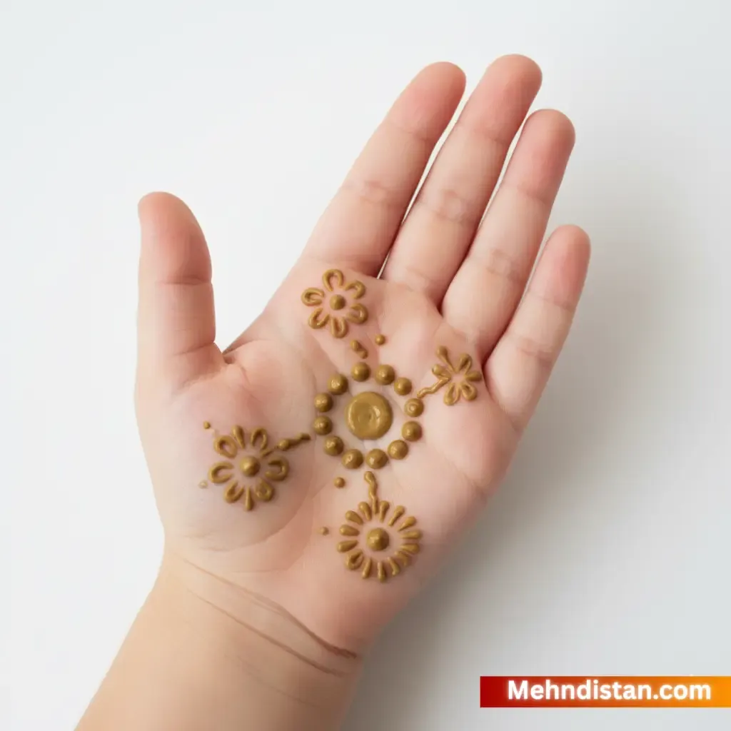 Girl Mehndi Design idea front hand