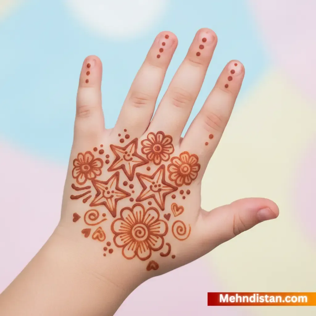 Girl Mehndi Design idea front hand