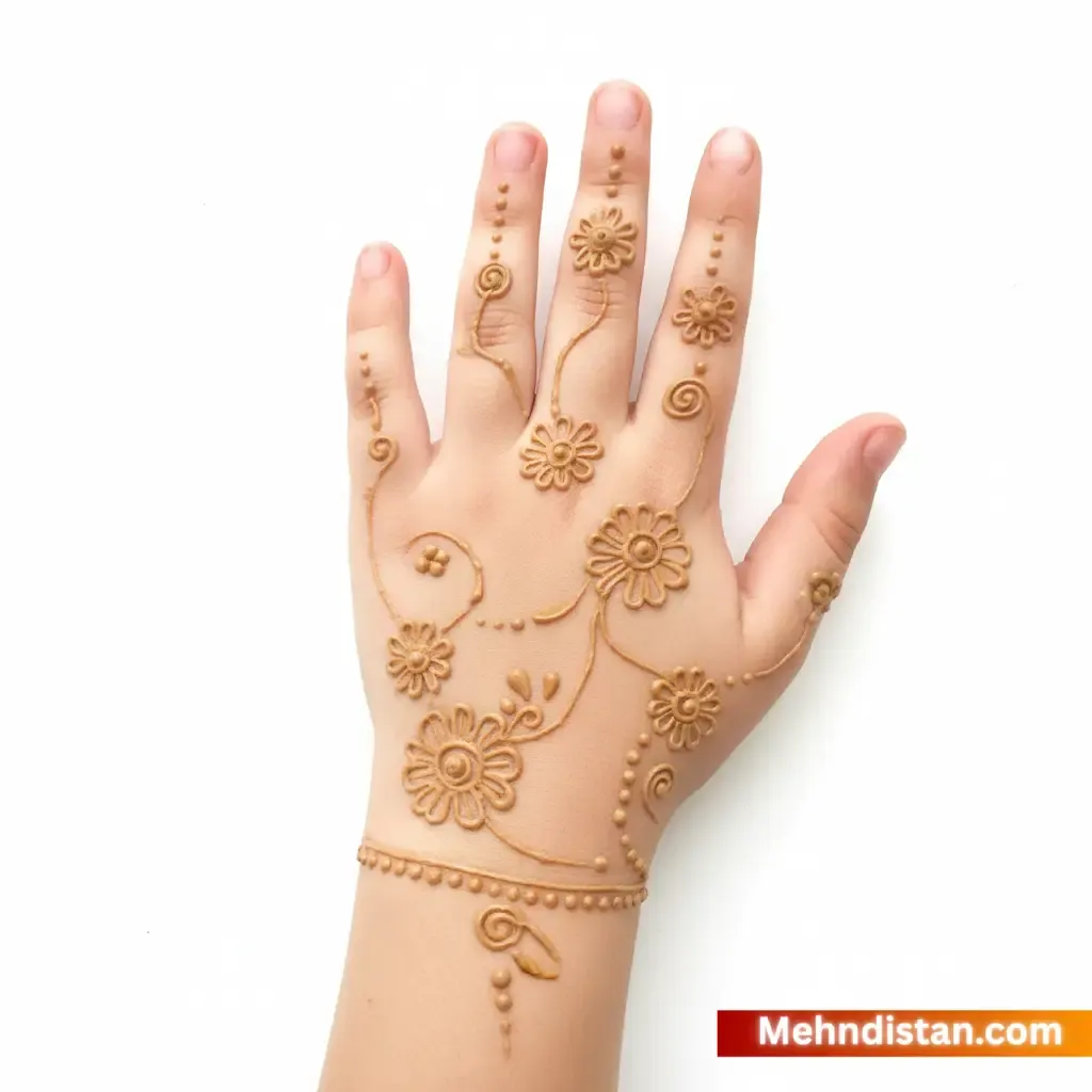 Girl Mehndi Design idea full hand
