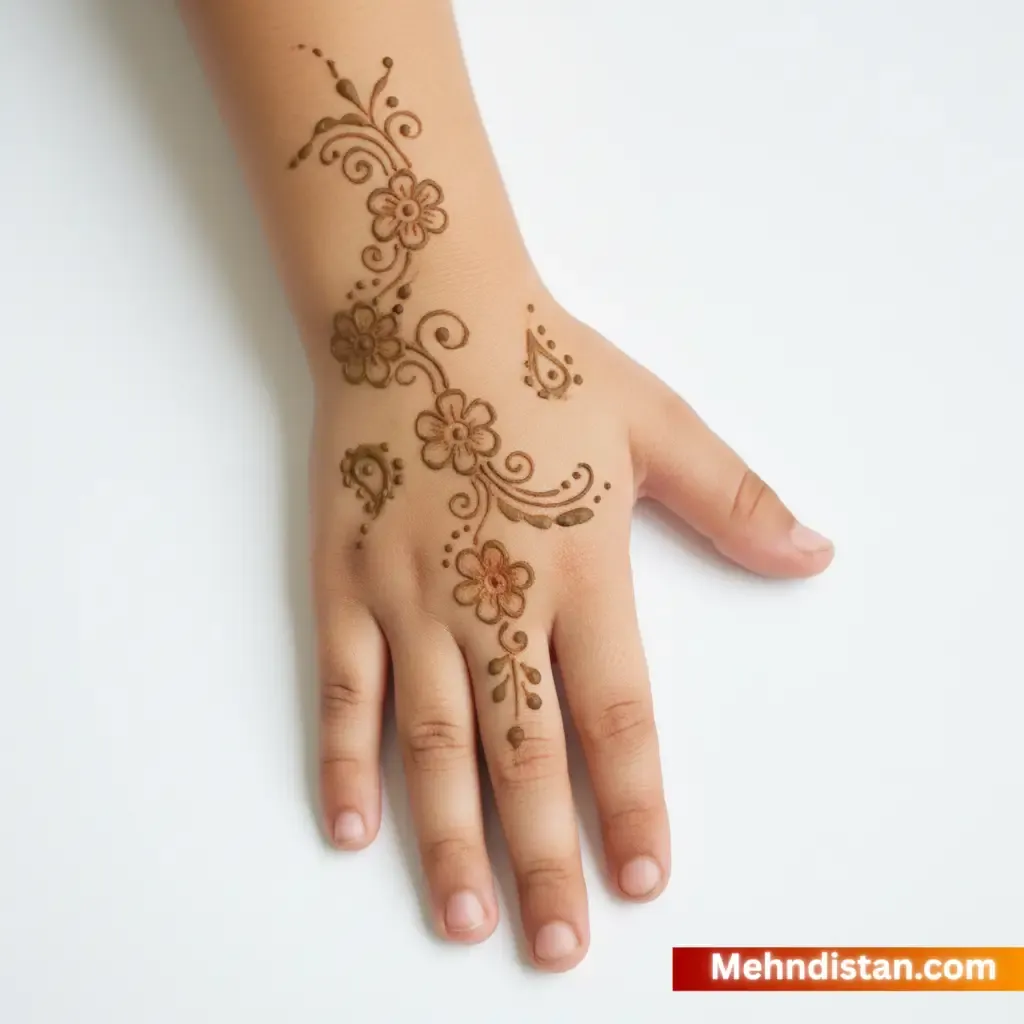 Girl Mehndi Design idea full hand