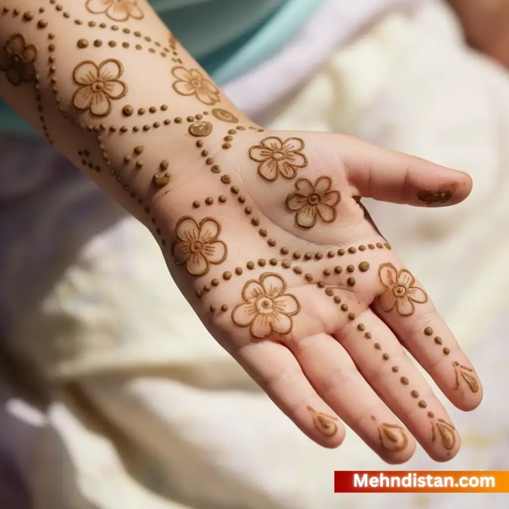 Girl Mehndi Design idea full hand