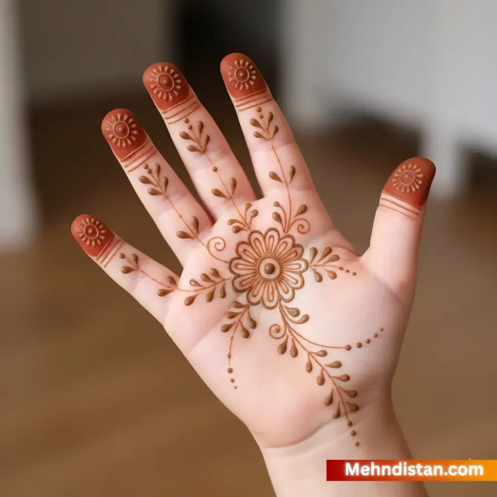 Girl Mehndi Design idea full hand
