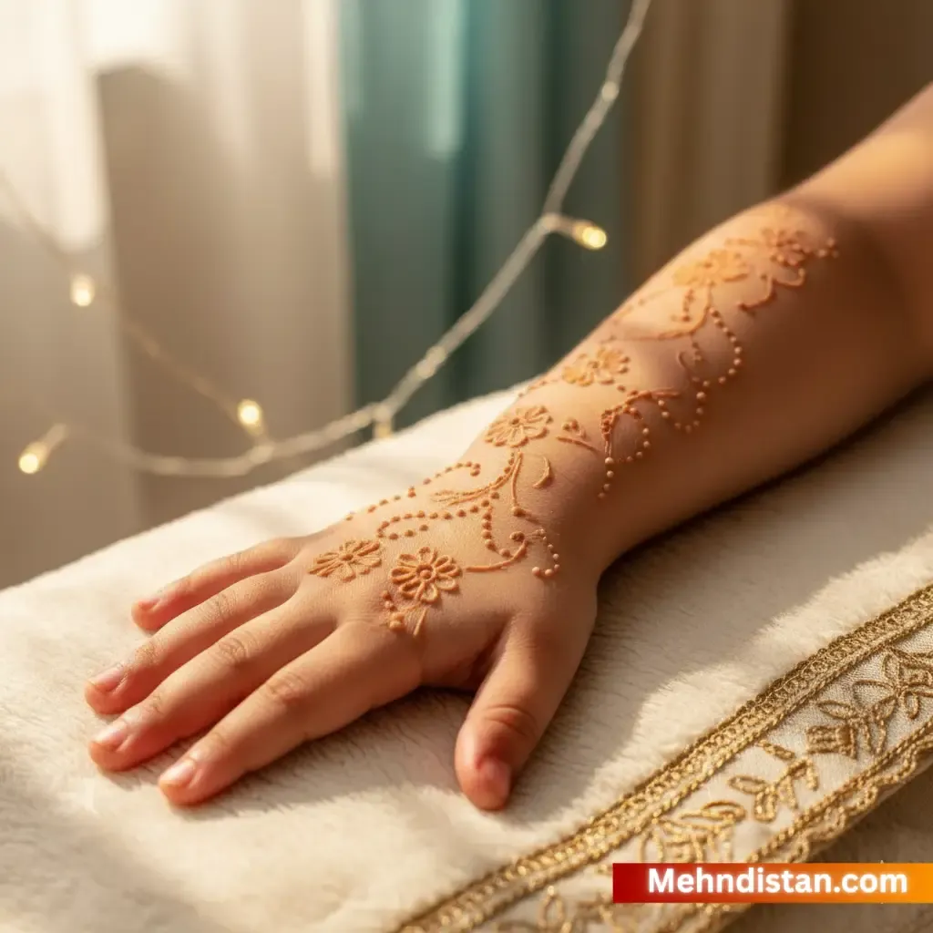 Girl Mehndi Design idea full hand