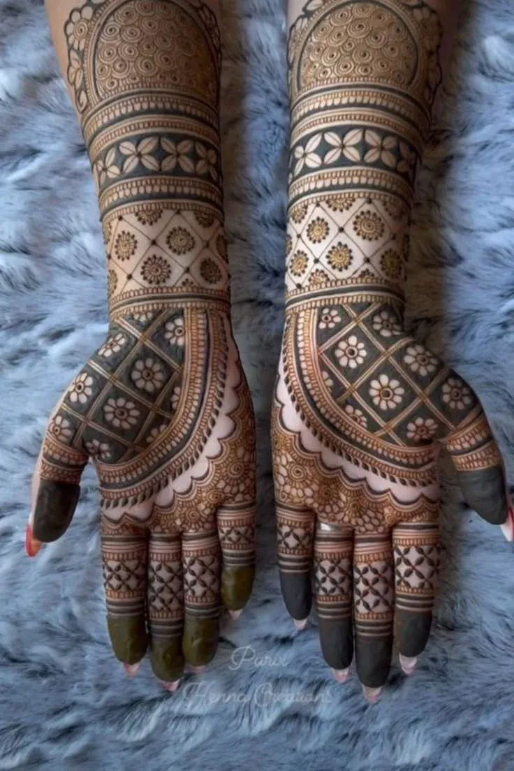Modern Full Hand Mehndi Design idea