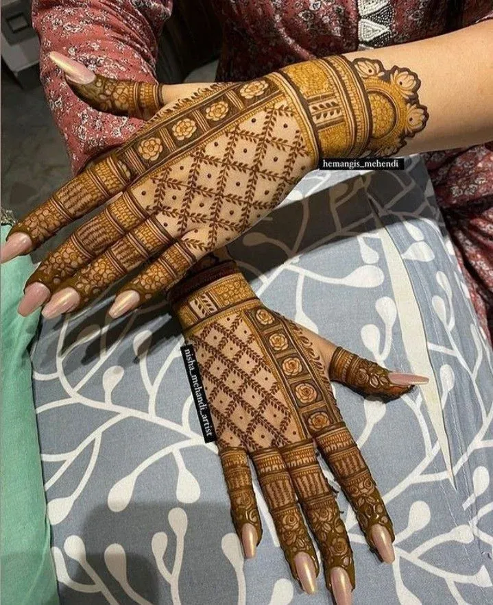 Modern Full Hand Mehndi Design idea