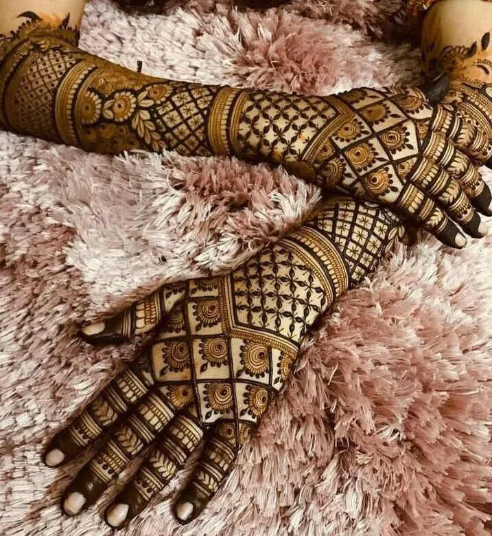 Modern Full Hand Mehndi Design idea
