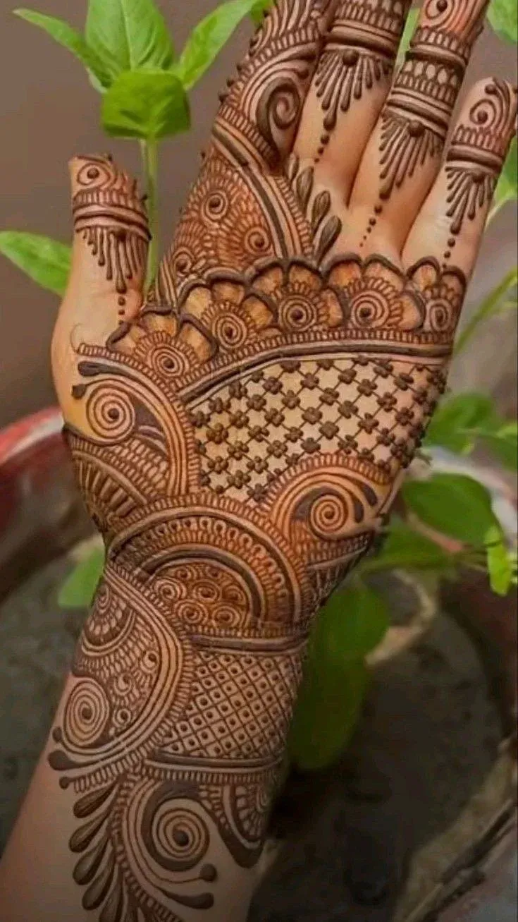 Modern Full Hand Mehndi Design idea