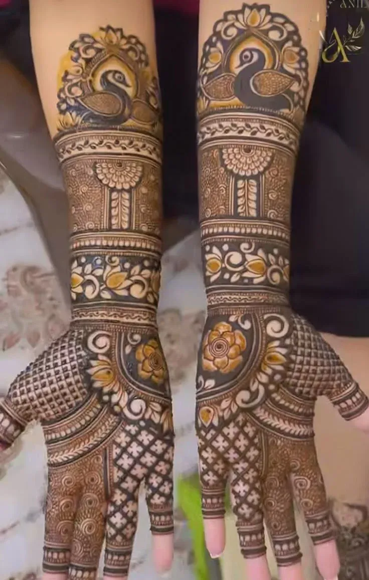 Modern Full Hand Mehndi Design idea