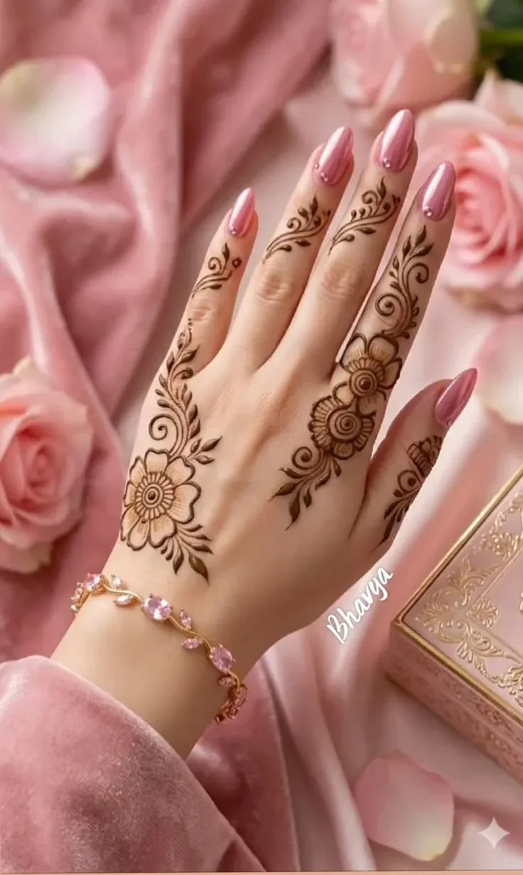 Upper Hand Mehndi Design idea