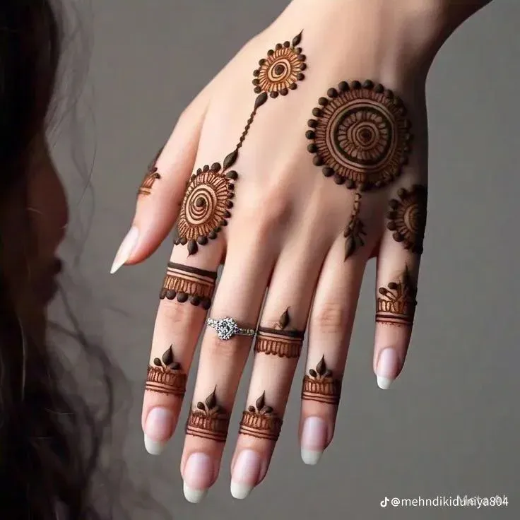Upper Hand Mehndi Design idea