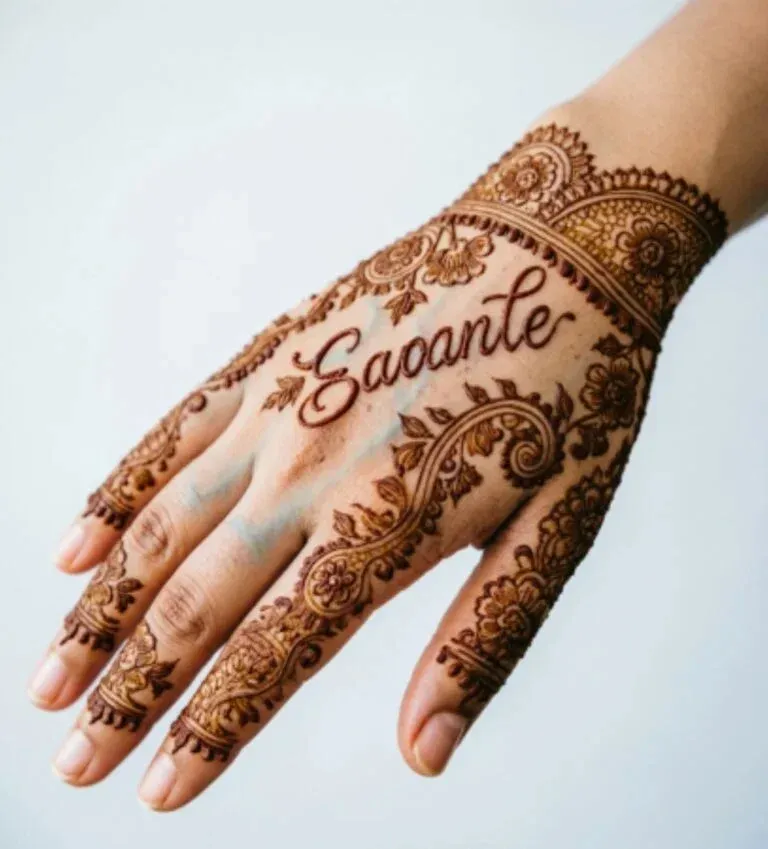 Simple Mehndi Design With Name idea