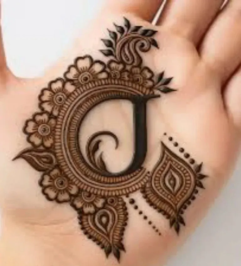Simple Mehndi Design With Name idea