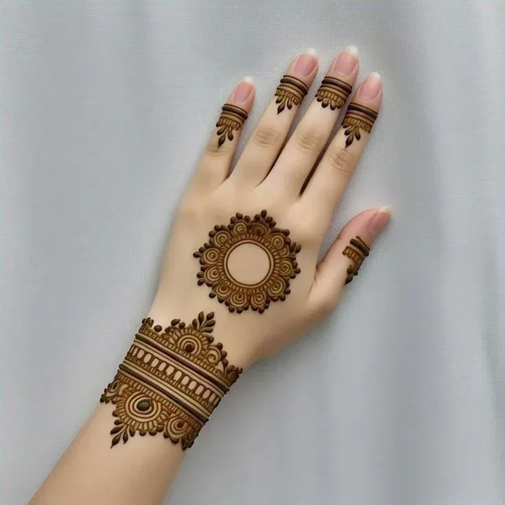 Floral Mehndi Design for Front Hand idea