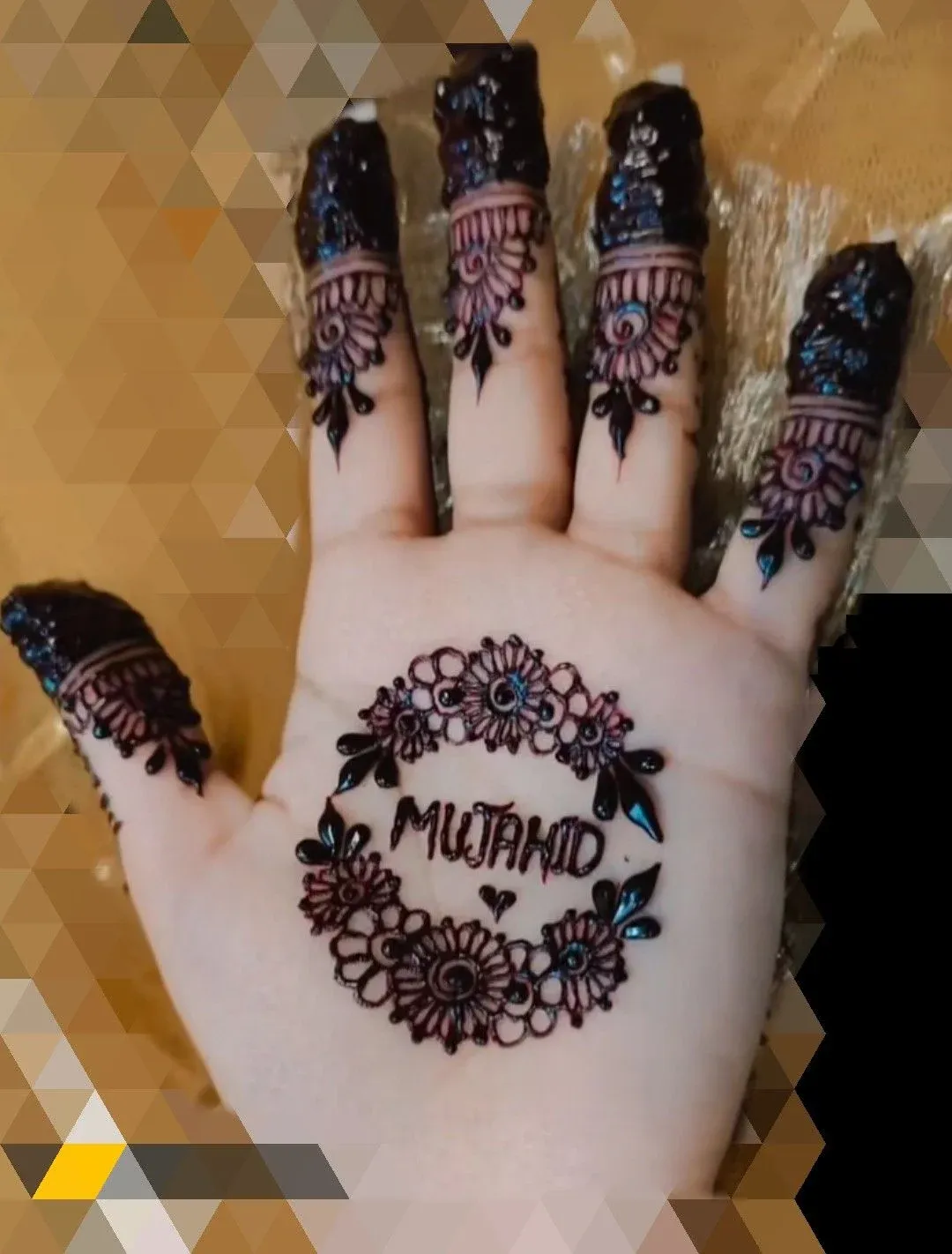 Simple Mehndi Design With Name idea