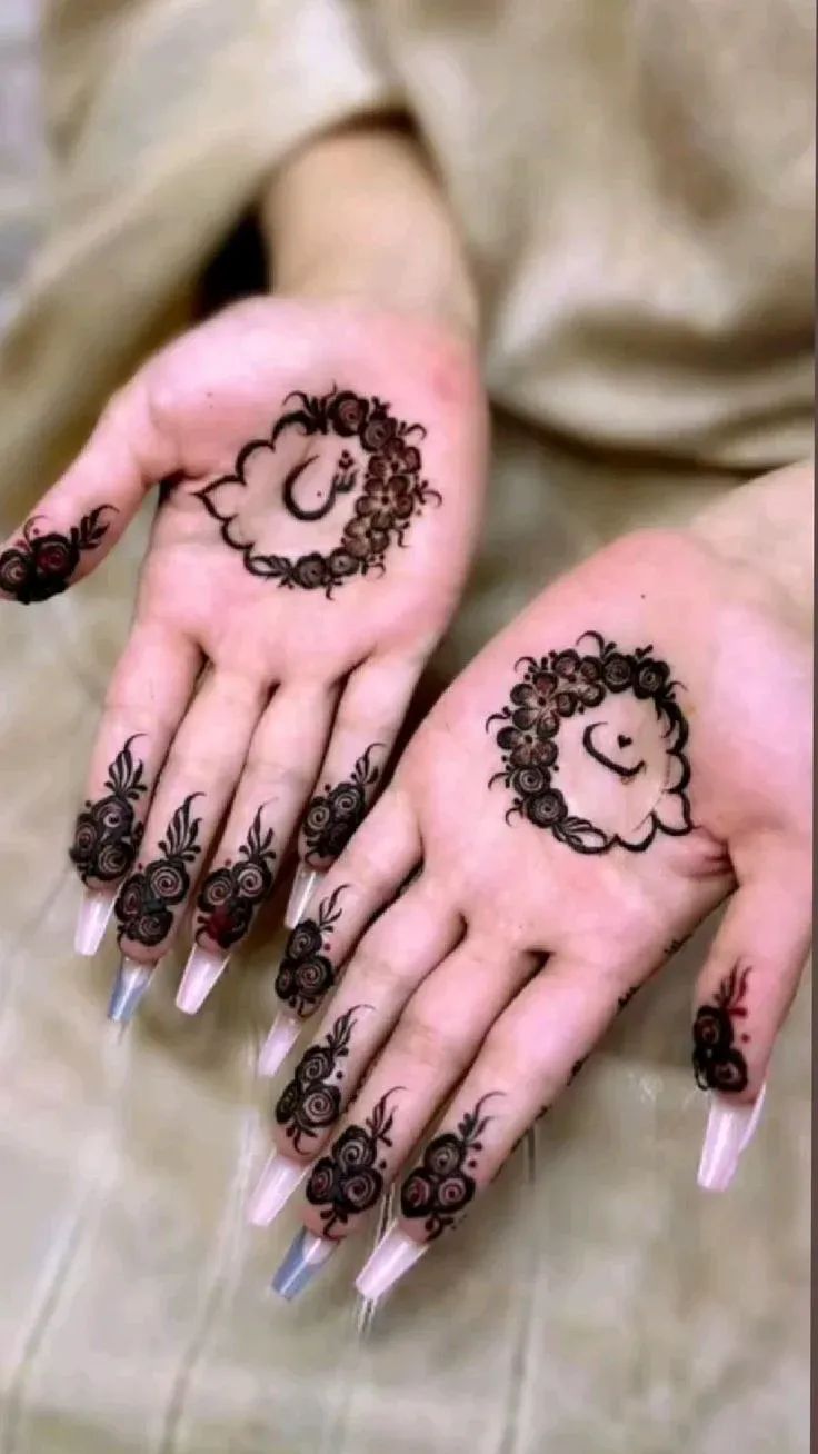 Simple Mehndi Design With Name idea