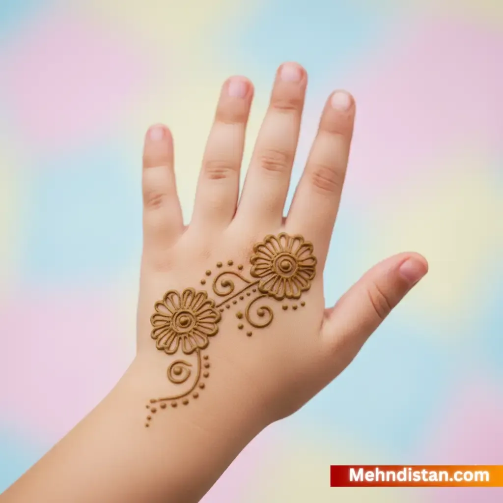 Girl Mehndi Design idea floral