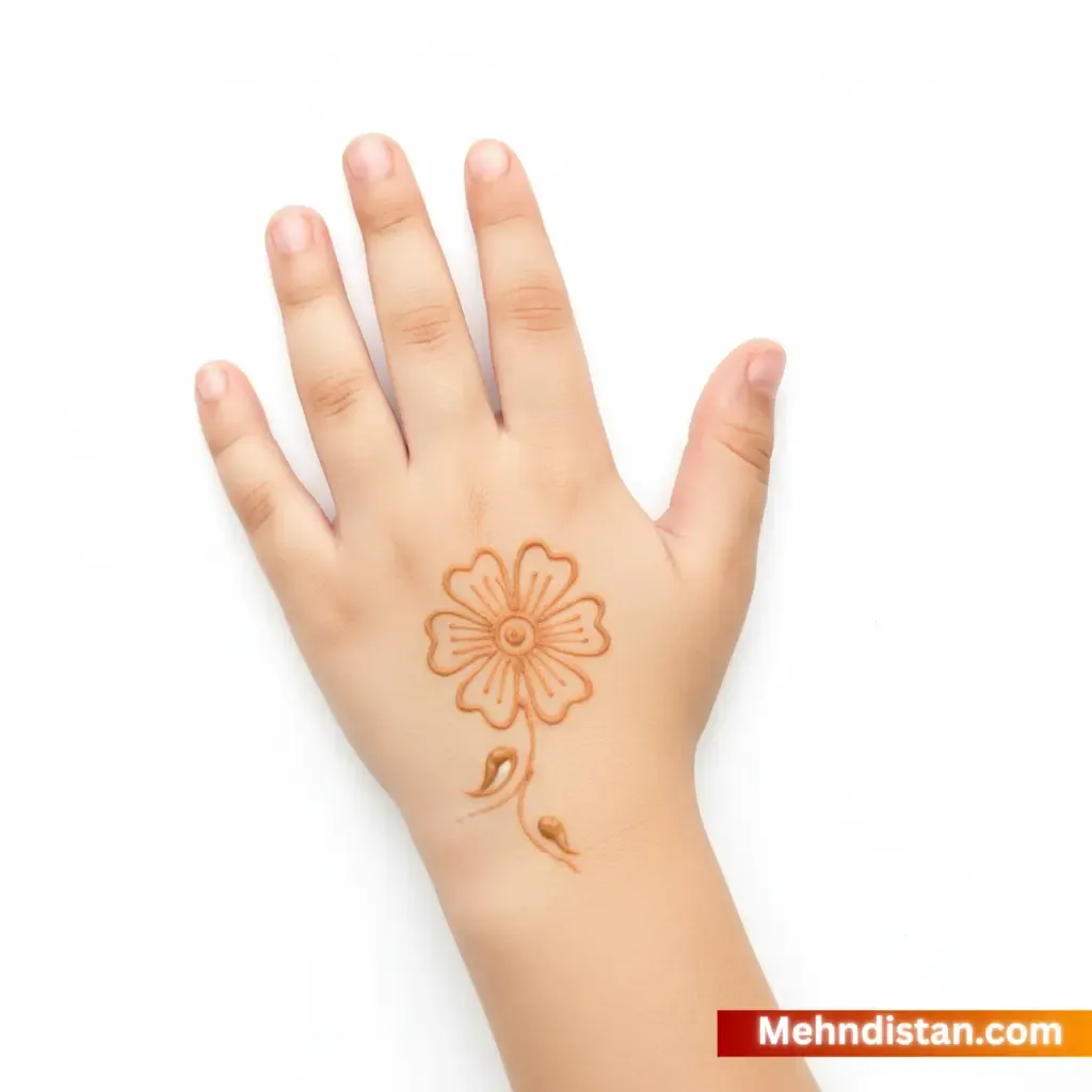 Girl Mehndi Design idea floral