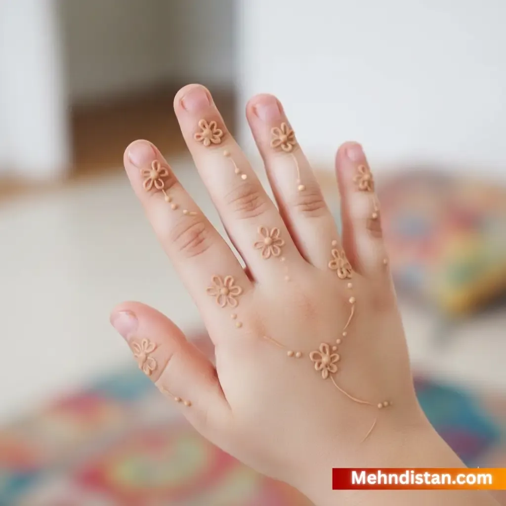 Girl Mehndi Design idea floral