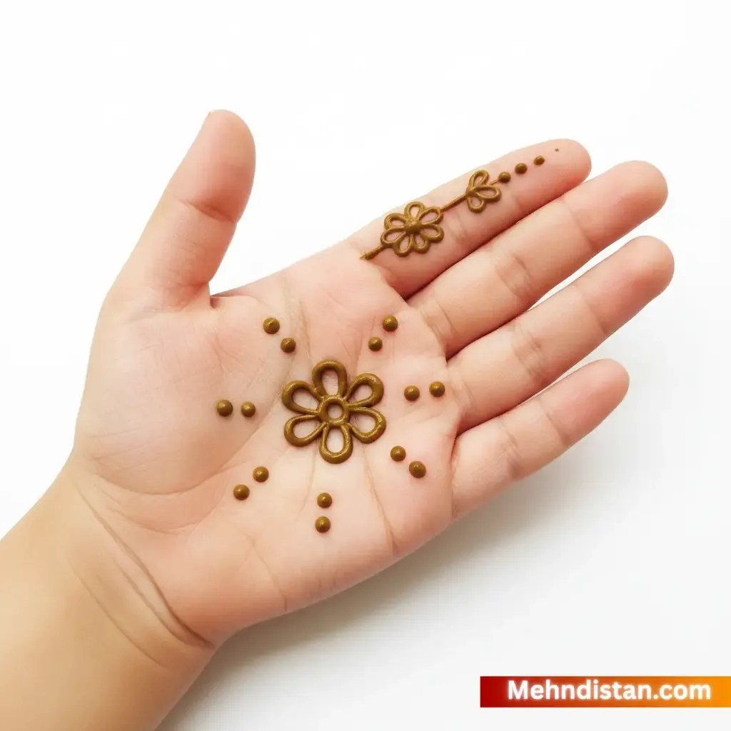 Girl Mehndi Design idea floral