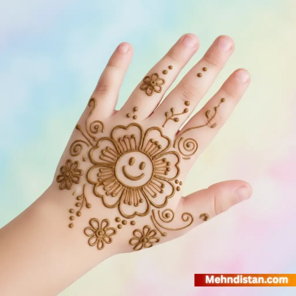 Girl Mehndi Design idea floral