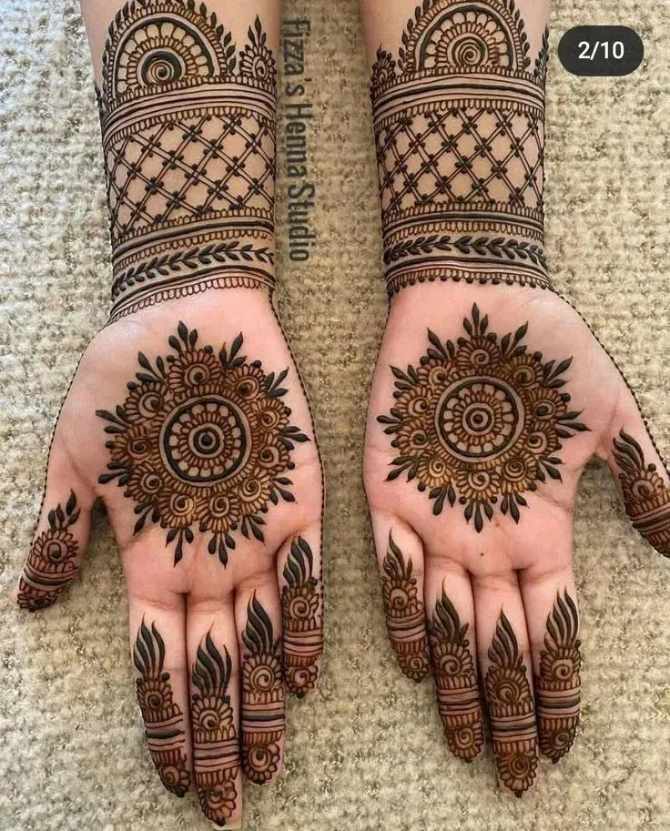 Floral Mehndi Design for Front Hand idea