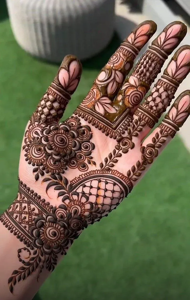 Modern Full Hand Mehndi Design idea