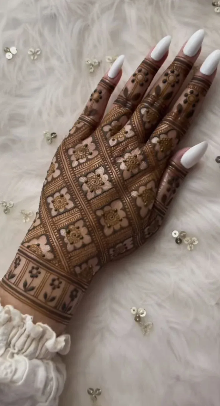 Modern Full Hand Mehndi Design idea
