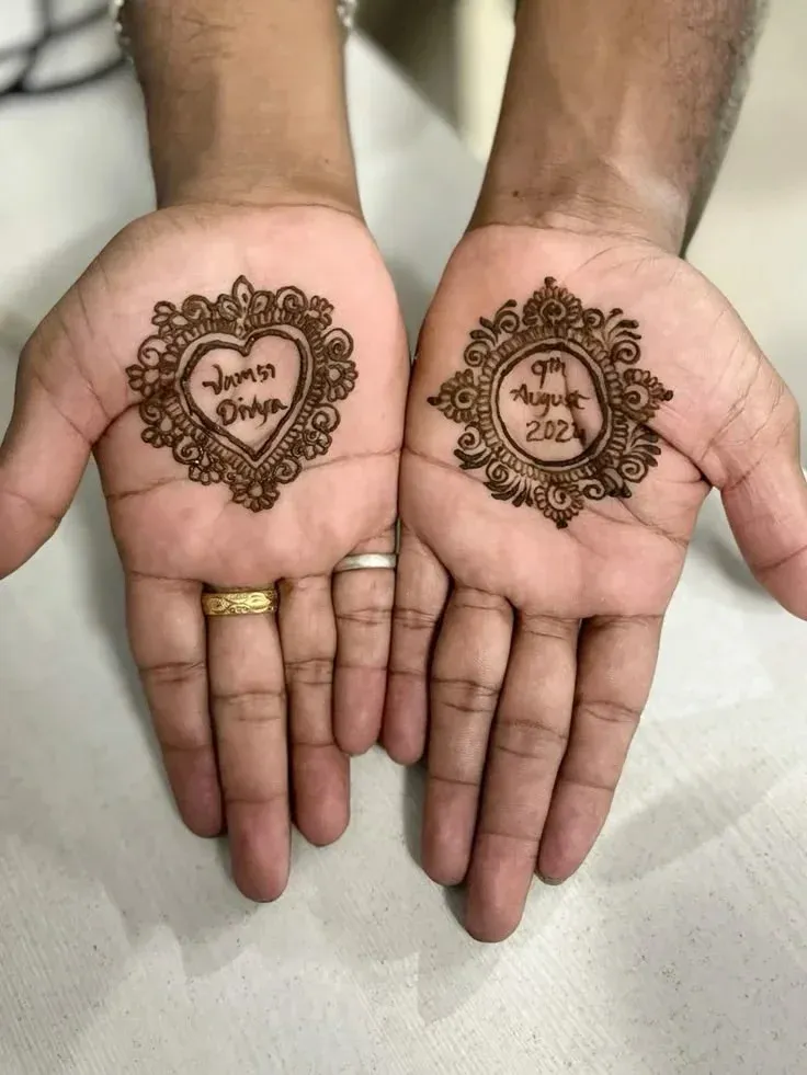 Simple Mehndi Design With Name idea