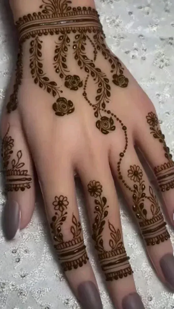 Upper Hand Mehndi Design idea