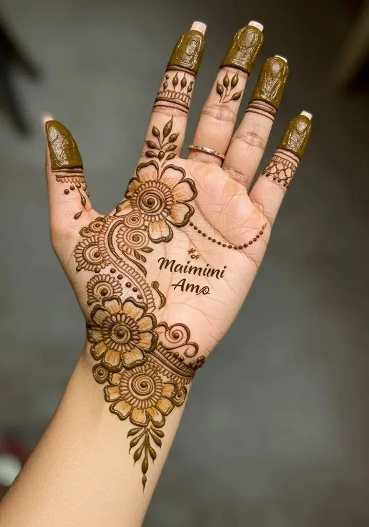 Simple Mehndi Design With Name idea