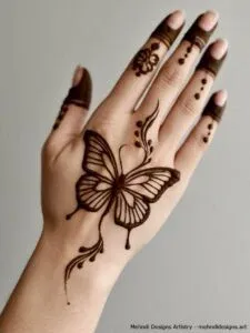 Butterfly Mehndi Design idea