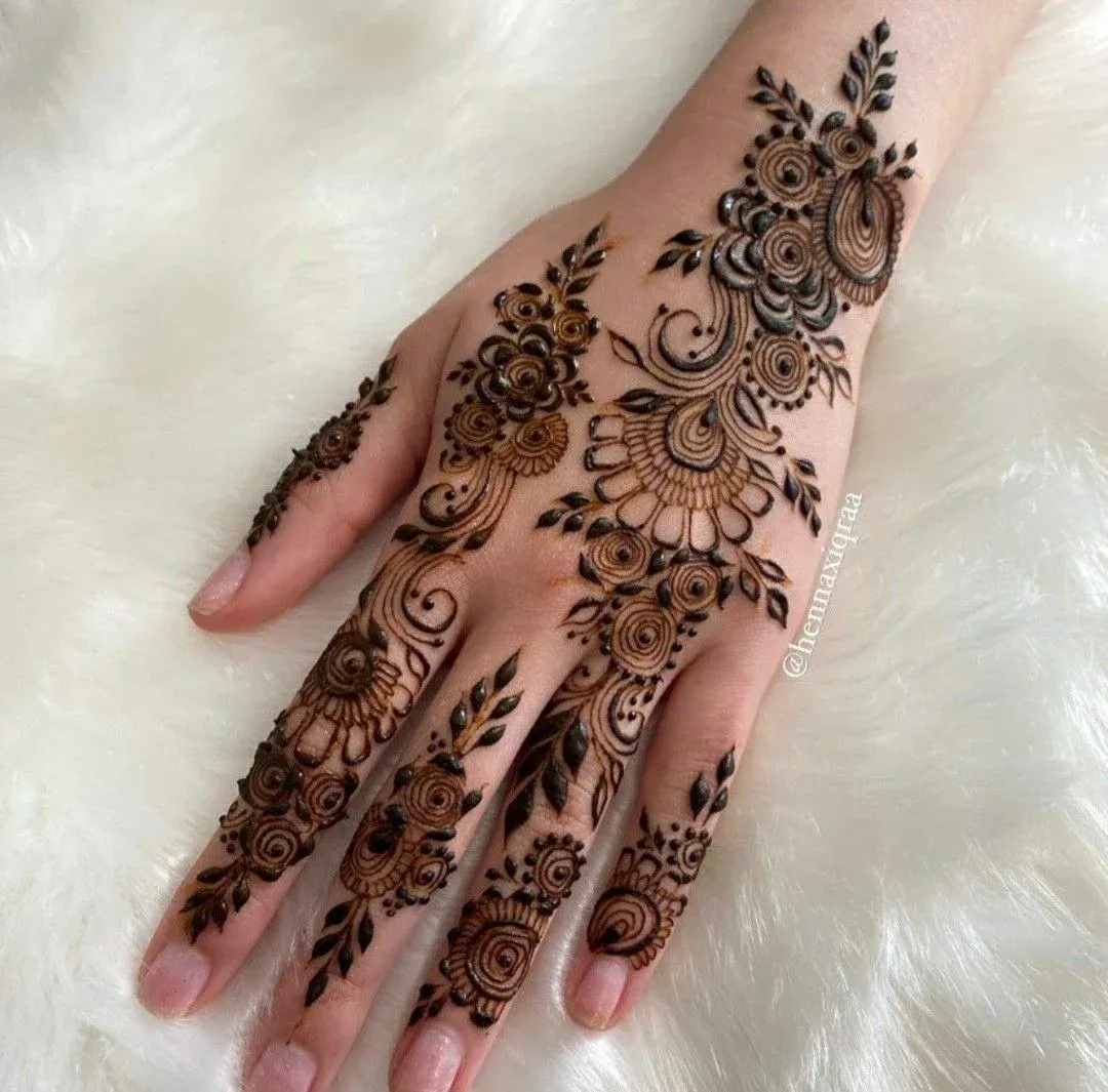 Upper Hand Mehndi Design idea