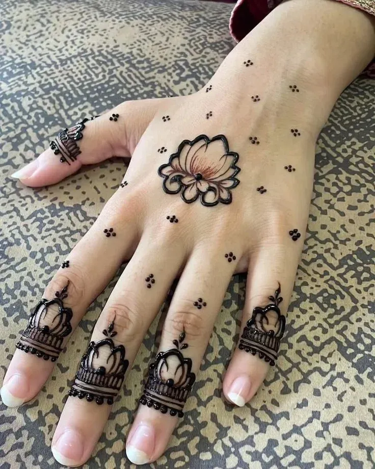 Upper Hand Mehndi Design idea