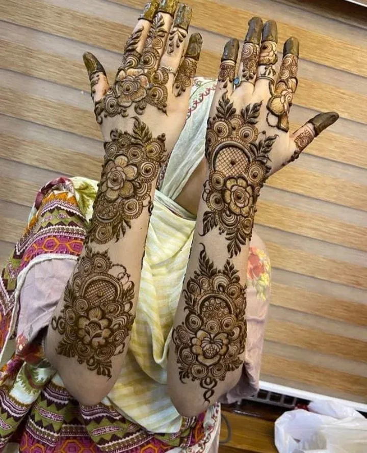 Modern Full Hand Mehndi Design idea