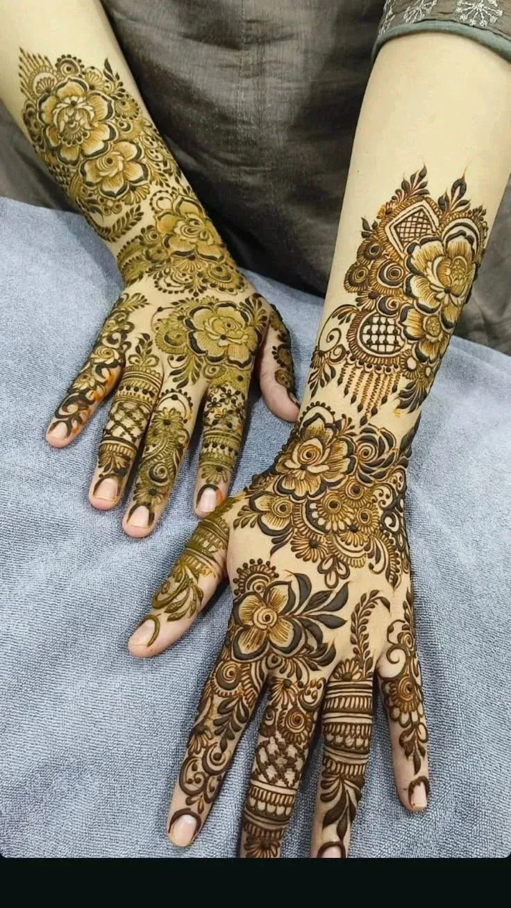 Modern Full Hand Mehndi Design idea