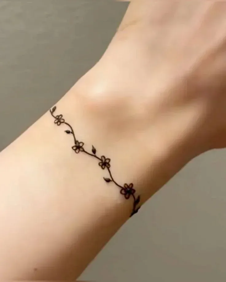 Floral Mehndi Design for Front Hand idea
