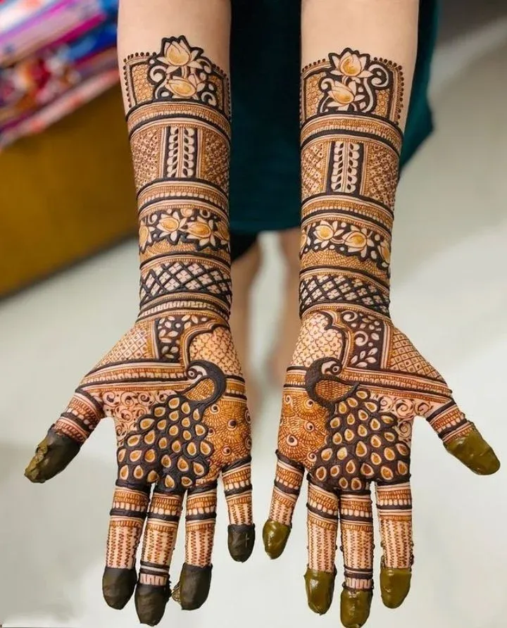 Modern Full Hand Mehndi Design idea
