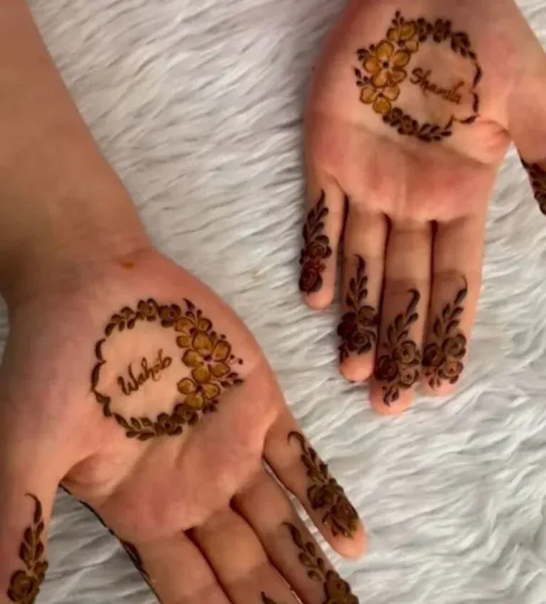Simple Mehndi Design With Name idea